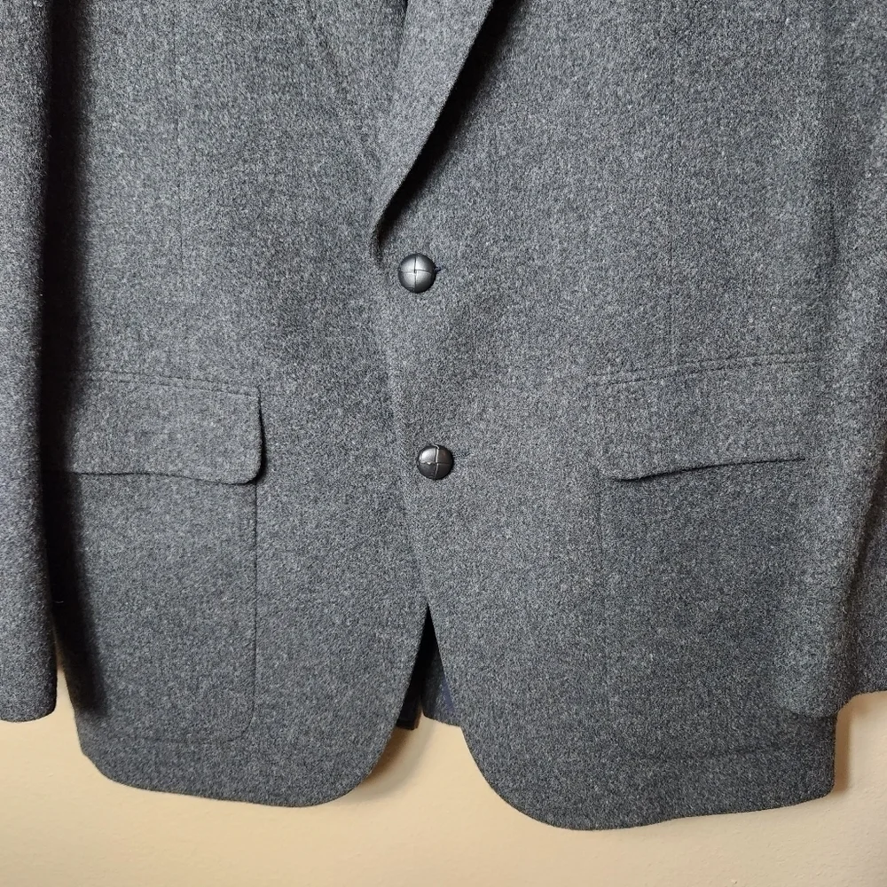 Graham & Gunn Vintage Union Made 100% Camel Hair Charcoal Gray Overcoat-Size 42